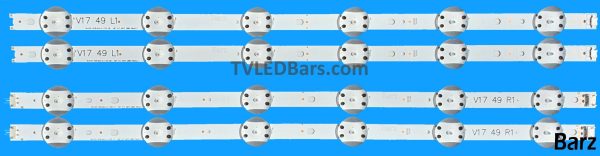 Replacement LED Backlight Array LG AGF78666601 AGF78687101 49″ V17 LC490DGG FKM1 FKM2 FKM3 FKM8 6916L-2862A + 2863A 6916L-2862B + 2863B 4pcs